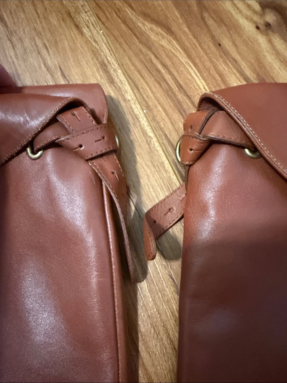 Coach Cognac Leather Fold-Over Riding Boots